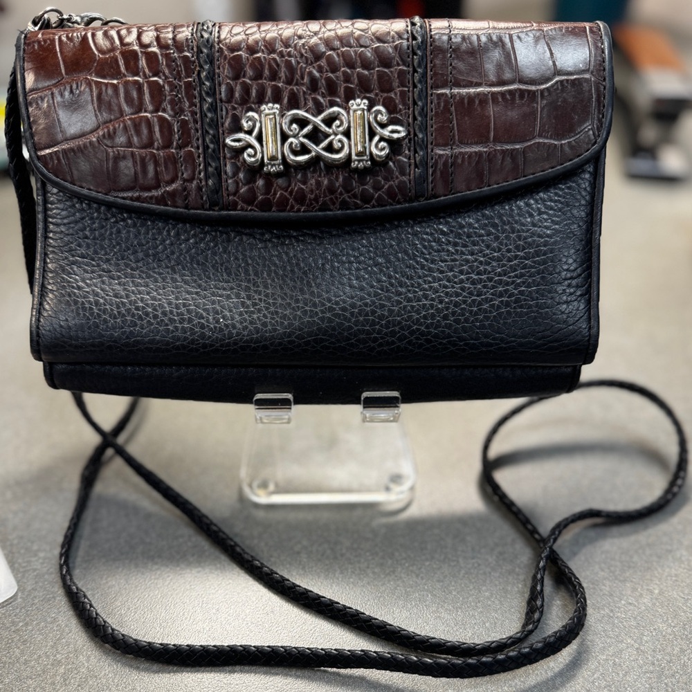 Brighton Black and Brown Crossbody Bag